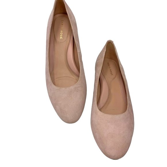 Taryn Rose Babs Pale Pink Suede Demi Wedge‎ Pumps  NWOB - Picture 7 of 11